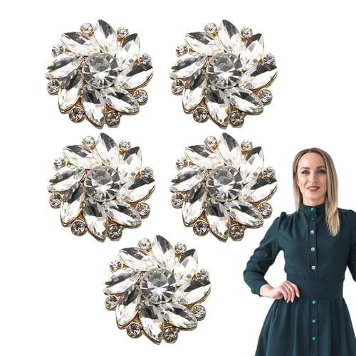 Couvre-boutons Pour Femmes,Couvre-boutons En Strass, Boutons Couvre Boutons Fantaisie, 5X Embellissements En Strass, Boutons Sans Couture, Clips Pour Boutons De Chemise, Boutons Décoratifs von Jlobnyiun