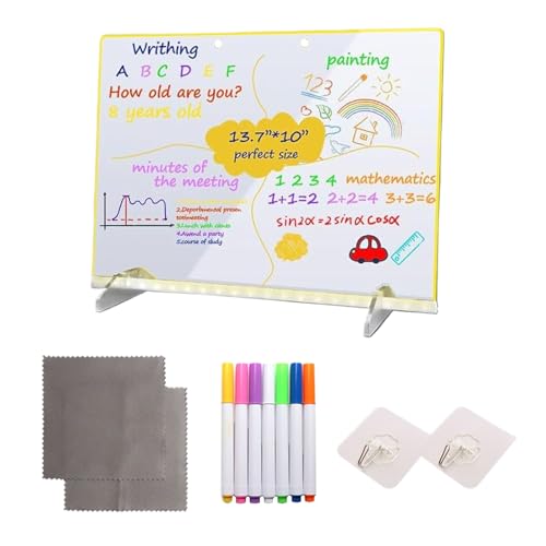 Leuchtende Zeichentafel Für Kinder - Acryl Trockenlöschtafel Mit Licht - Malbrett Mit 7-Farben Stiften Für Büro Unterricht Familie Kinder Leuchtende Zeichentafel Für Kinder - Acryl Trockenlöschtafel Mit Licht - Malbrett Mit 7-Farben Stiften Für Büro Unterricht Familie Kinder von Jlobnyiun
