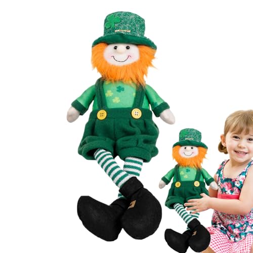 Patrick's Day Irische Plüschpuppe – Plüschpuppe mit langen Beinen für St. Patrick's Day – Tischdekoration aus Plüschstoff für die Heimdekoration von Jlobnyiun