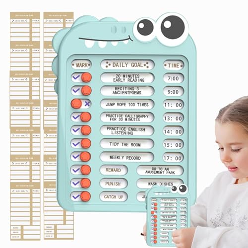 Schlafenszeit-Routine-Diagramm, Aufgaben-Checkliste, Whiteboard | Wiederverwendbare Checklistentafel,Mit Checklisten-Slider-Check-in-Board zur Entwicklung guter Gewohnheiten und Selbstdisziplin von Jlobnyiun