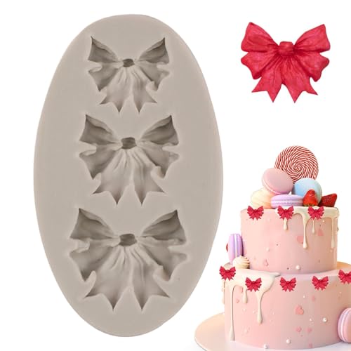 Schleifenform,Schokoladenform mit Schleife,Schleife Schokoladenfondantform - Zucker-Süßigkeits-Cake-Pop-Schleifen-Bastelform, Fondant-Schokoladen-Backprägewerkzeuge für Ton-Bastelprojekte von Jlobnyiun