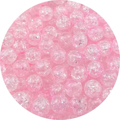 Jmassyang 100 Stück Acrylperlen, 12 mm, runde Kunststoff-Abstandshalter für DIY-Dekoration, Halsketten, Armbänder, Ohrringe, Schmuckherstellung (Rosa) von Jmassyang