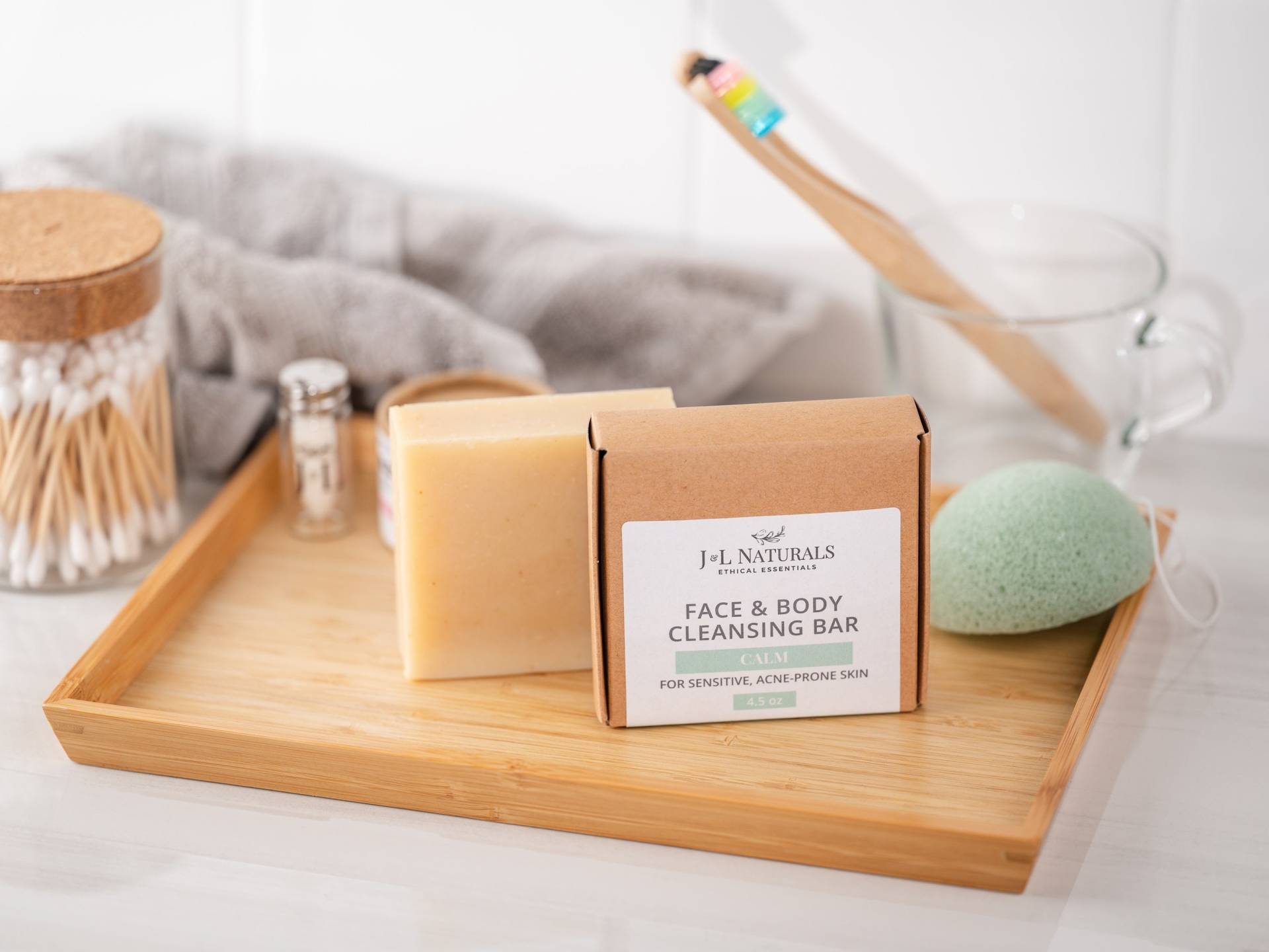 Lavendel + Teebaum | Calm Face & Body Soap Bar Für Empfindliche Haut Vegane Gesichtswäsche Reinigung |Personalisierte Hochzeit Gastgeschenke von JnLNaturals