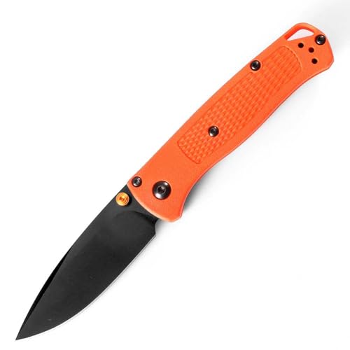 Joa Klein Klappmesser, Premium Taschenmesser Leicht, Outdoor EDC Messer Neck knife, Survival Jagdmesser, Einhandmesser, Orange G10 Griff von Joa