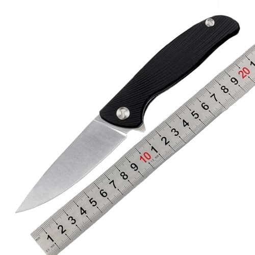 Joa Taschenmesser Klein Klappmesser Scharf Outdoor Messer Survival,Stahlmesser Gegen messer schwarz Tragbar Messer Rutschfest Praktisch messer Handliches Handwerkzeuge EDC von Joa