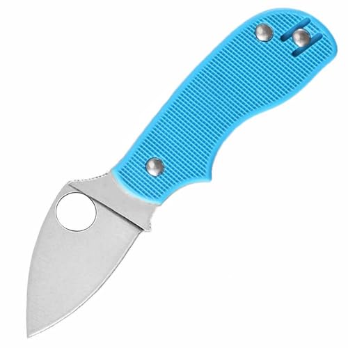 Joa klein Klappmesser camping taktisches taschenmesser braun Loch tanto Faltbar scharf stahl outdoor messer survival edc Jagdmesser einhandmesser Blau neck knife messer N690,geschenk für männer von Joa