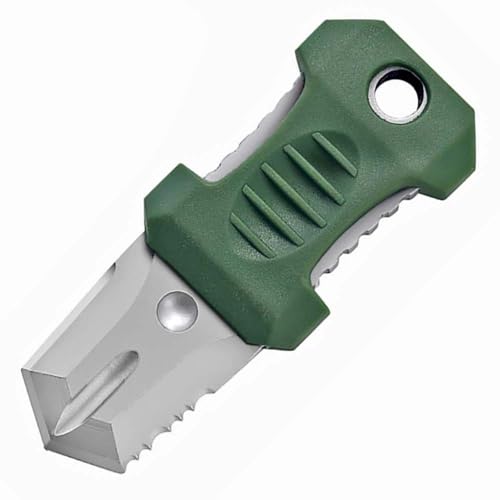 Joa leicht outdoor feststehende Gerade Festes messer klein stahl Jagdmesser scharf camping gegen messer edc neck knife messer mini taschenmesser Grün Gürtelmesser mit Scheide von Joa