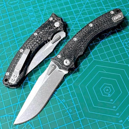 Joa outdoor klappmesser survival tragbar taschenmesser aus stahl M390 Kohlefaser neck knife edc messer multi jagdmesser Micr faltmesser tanto carbon einhandmesser geschenk für männer von Joa