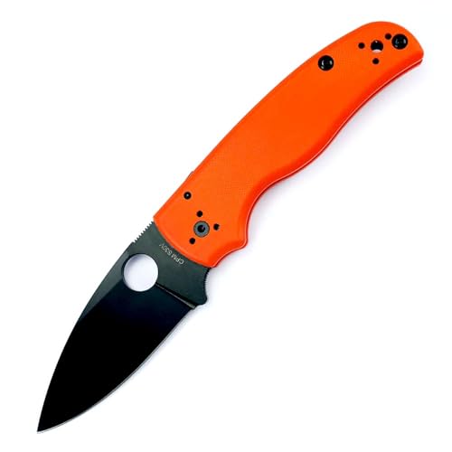 Klappmesser 8.2" Taschenmesser Robust Aus Stahl S30V & G10, Einzigartig Outdoor Survival Messer EDC Camper Jagdmesser Orange, Scharfe Einhandmesser, Multi Kampfmesser mit Liner Lock und taschenclip von Joa