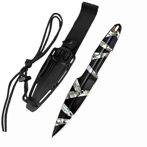 Kleines handliches werkzeug stahl messer scharf rutschfest bunt Survival Tragbare Camping outdoor messer edc Jagdmesser Gürtelmesser Taschenmesser N690 Neck knife gegen feststehendes messer scheide von Joa