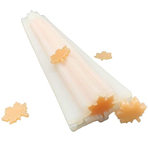 Joayuezo Tube Silikonformen Seifenform DIY Dessert Form Silikonform Rohrsäulenform für Handgemachte Seife, Gelee, Pudding, Kuchen Backwerkzeuge (Maple Leaf) von Joayuezo