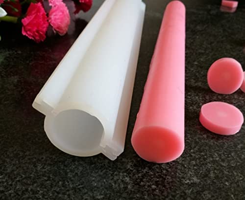 Joayuezo Tube Silikonformen Seifenform DIY Dessert Form Silikonform Rohrsäulenform für Handgemachte Seife, Gelee, Pudding, Kuchen Backwerkzeuge (Small Circle) von Joayuezo