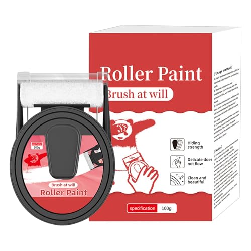 Wall Repair Roller - wall repair paste roller | 2 In 1 Wall Repair Paint Roller High Coverage | 100g Portable Home Wall Repair Cream | White Paint Touchup for Stains, Dirty Shoe Prints, Graffiti von Joberio