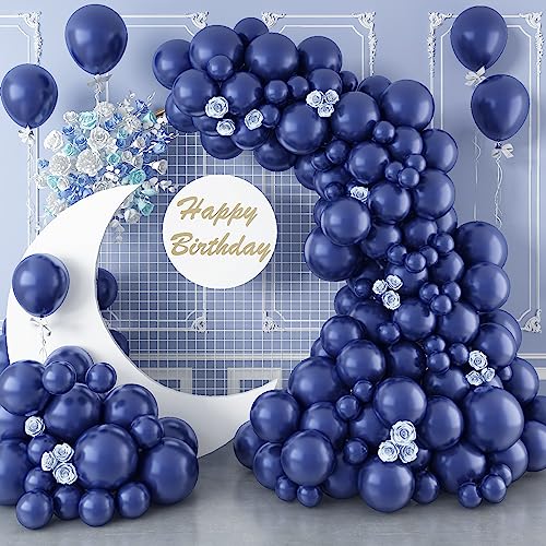 113 Stück Blau Luftballons 12 10 5 Zoll Dunkelblau Latex Helium Ballon Girlande Marineblau Luftballon Girlande Blaue Partyballons für Junge Geburtstag Hochzeit Oktoberfest Babyparty Taufe Deko von Jobkoo