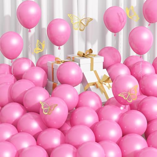 Mini Luftballons Rosa 100 Stück, 5 Zoll Perlen Pastell Pink Kleine Ballons, Perlmutt Hellrosa Latex Helium Luftballon Klein Geburtstag Mädchen für Frauen Prinzessin Hochzeit Geburtstag Babyparty Deko von Jobkoo