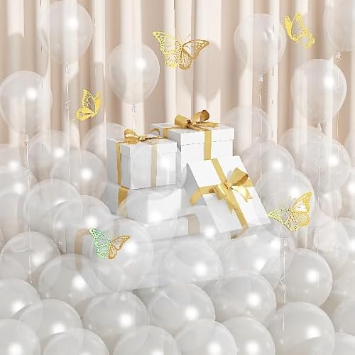 Mini Klare Luftballons 100 Stück, 5 Zoll Kleine Klar Luftballons Transparent, Bobo Latex Helium Transparente Ballons Klein für Girlande Partyballon Halloween Weihnachtsfeier Geburtstag Babyparty Deko von Jobkoo