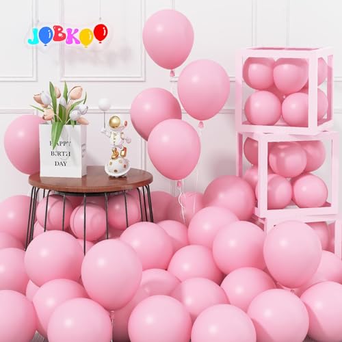 Jobkoo 5 Zoll Luftballons Rosa, 60 Stück Klein Rund Matt Pastell Rosa Latex Ballons Mädchen, Hellrosa Pink Party Ballons, Macaron Pinke Helium Ballon Für Hochzeit Verlobung Geburtstag Babyparty Deko von Jobkoo