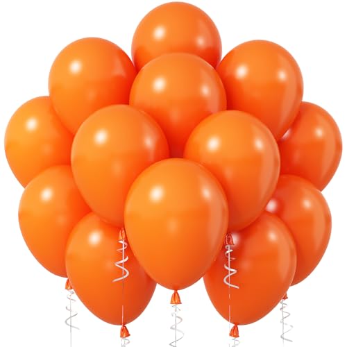 Jobkoo Luftballons Orange 12 Zoll Matt Orange Latex Ballons Groß 30 Stück Orange Party Helium Luftballon für Ballonbogen Halloween Geburtstag Thanksgiving Herbst Hochzeit Autumn Babyparty Deko von Jobkoo