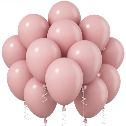 Jobkoo Luftballons Rosa, 12 Zoll 30 Stück Retro Rosa Ballon Matt Altrosa Latex Helium Luftballon Aprikose Staubige Rosa Blush Party Ballons Für Boho Party Deko Mädchen Geburtstag Hochzeit Baby Shower von Jobkoo