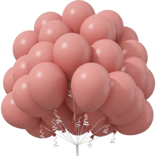 Jobkoo Luftballons Rosa Boho, 50 Stück 12 Zoll Matt Party Ballons Altrosa, Retro Rosa Latex Luftallon, Aprikose Staubige Rosa Helium Ballon Für Geburtstag Abschluss Hochzeit Verlobung Babyparty Deko von Jobkoo