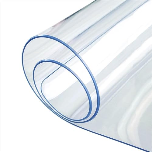 Tischfolie Transparent,Tischschutz Esstischmatte,Tischschutz-Folie PVC, Öl- Und Wasserdicht Tischdecke Schutzpolster 200x100cm 180x90 160x80 140x200 (Size : 80x140cm) von JoboJi