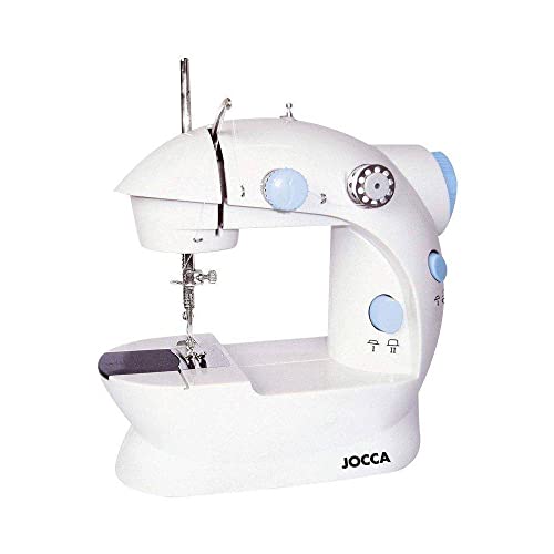 Jocca - Tragbare Nähmaschine | Elektrische Mini-Nähmaschine | Einfach zu Bedienen | Doppelstich | 2 Geschwindigkeiten und Fußpedal | Kinder-Nähmaschine von Jocca