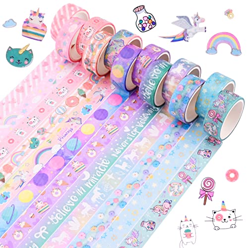 12 Rollen Washi Tapes Leuchtend im Dunkeln Dekorative Klebeband Masking Tape Multi-Pattern Washi Tape Set Aufkleber Japanisches Papier Tape Bastelzubehör für Geschenk Verpackung Scrapbooking Planer von Jodsen