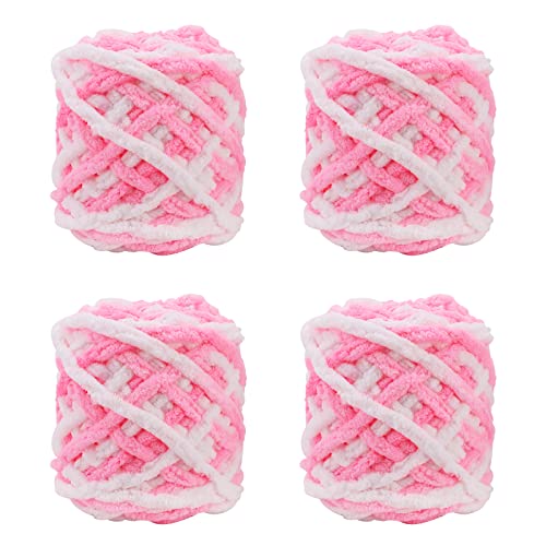 4er Pack 100g Strickwolle Wolle zum Häkeln Strickgarn Sockenwolle zum Stricken Bunte Acrylgarn Knäuel Häkelgarn Mehrfarbiger Set für Decken Pullover Schuhe Mützen Schals (Stil B) von Jodsen