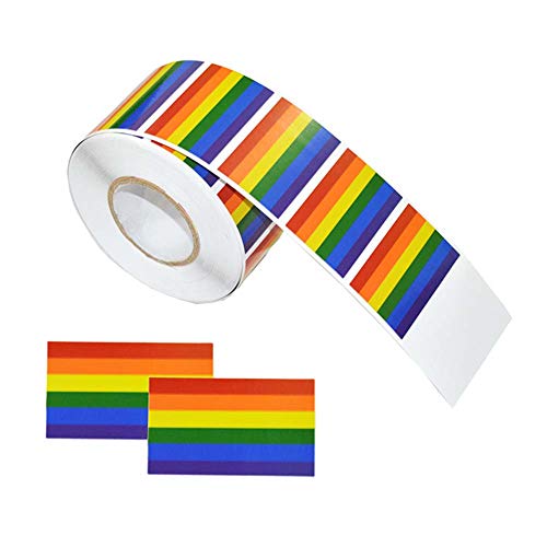 Gay Pride Aufkleber,500 Stk.Regenbogenfahne Aufkleber LGBT Awareness Events,Regenbogen Temporäre Tattoo Aufkleber Reflektierend für Gay Pride Lesben Bisexuelle Transgender Unterstützung von Jodsen