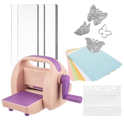 Mini-Stanz- und Prägemaschine von Joelver Maker, 7,6 cm Öffnung, Scrapbooking-Starter-Set (lila) von Joelver Maker