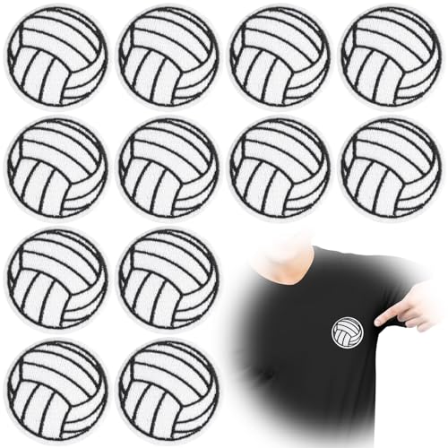 Joez Wonderful Volleyball-Aufnäher, zum Aufbügeln, Rugby, bestickte Applikationen, zum Aufbügeln auf Sport, Kleidung, Kleid, Hüte, Schuhe, DIY Handwerk (5,1 cm) von Joez Wonderful