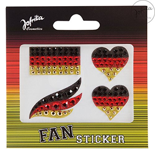 Jofrika Cosmetics Fan Tattoos, Diamonds, Brows, Sticker, Unicorn, Deutschland WM (Fan Sticker "Classic") von Jofrika