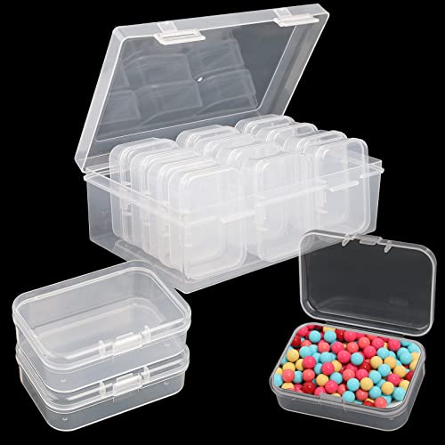 Jogoico Kleine Aufbewahrungsbox Mini Aufbewahrungsbox 13 Stück Aufbewahrungsbox Behälter 6,5 x 4,5 x 2cm Sortierbox Plastikbox mit Deckel, Transparent Durchsichtig Box für Schmuck Pillen Bastelartikel von Jogoico