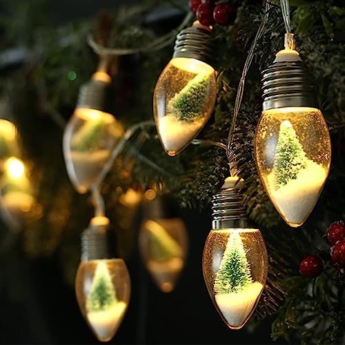 Johiux 2M Innen Lichterkette Batteriebetrieben,10 Hängende String Lights Weihnachtsbeleuchtung Dekoration Balkon Lichterkette,für das Haus, Kamin, Weihnachtsbaum, Indoor Winter Dekoration. von Johiux