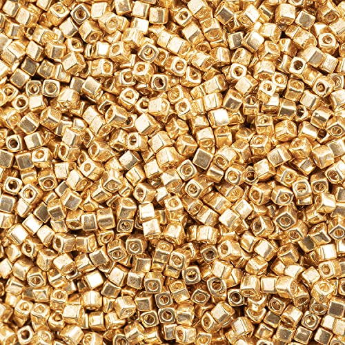 John Bead Miyuki Cube Beads 1.8mm Galv Fire von John Bead