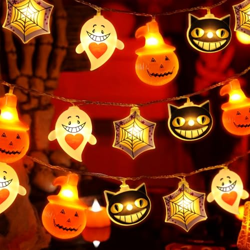 Johyzmpun Halloween Lichterkette Outdoor, 3M 20 LED Halloween Lichterkette Batterie von Johyzmpun