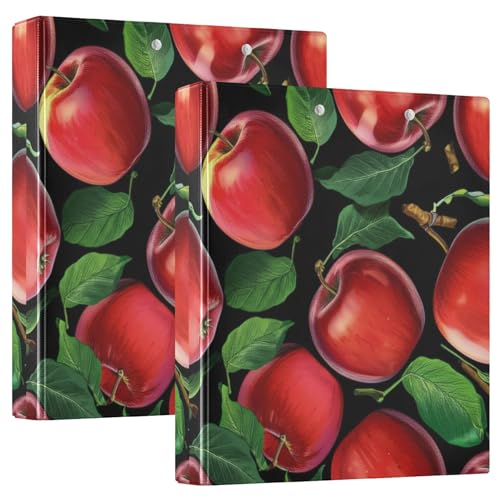 Benutzerdefinierte rote Obstgrüne Blätter, 3 Ringbücher, 3,8 cm, für 200 Blatt, Klemmbrettbuch, niedlicher runder Ring, Spielrechnungsbuch, 31,5 x 27 x 6 cm, 2 Stück Benutzerdefinierte rote Obstgrüne Blätter, 3 Ringbücher, 3,8 cm, für 200 Blatt, Klemmbrettbuch, niedlicher runder Ring, Spielrechnungsbuch, 31,5 x 27 x 6 cm, 2 Stück von Joitme