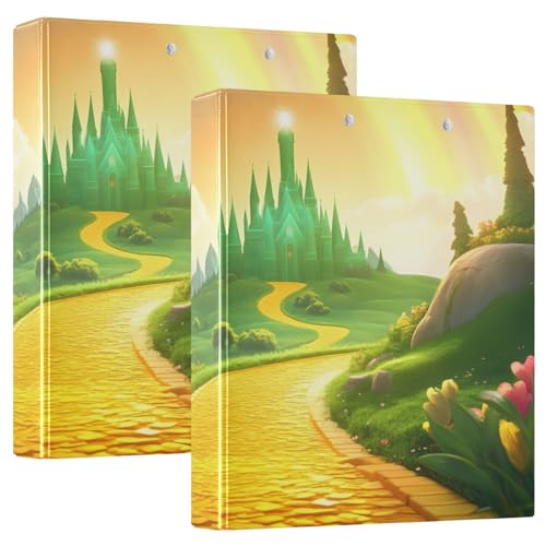 Bright Path 3-Ring-Ordner, gelb-grün, 1 Packung Rezeptbuch, Ordner mit Klemmbrett von Joitme