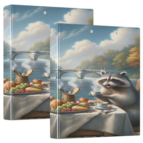 Capybara Picknick-Ringbuch, Beige, 1 Packung, 3,8 cm, große Ordner von Joitme