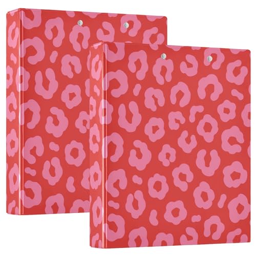 Chic Leopard Pink Binder Notizbuch, großes Drei-Ringbuch, 2 Stück, Binder-Klemmbrett von Joitme