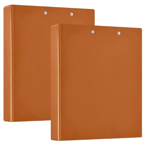 Einfarbiges Notizbuch, 3 Ringe, für 200 Blatt, 2 Ordner für 3-Ringordner, Burnt Orange von Joitme