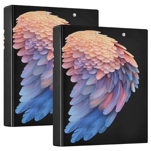 Fantasy Angel Wings Notizbuch, für 200 Blatt, Schwarz, 2 Stück 3-Loch-Binder von Joitme