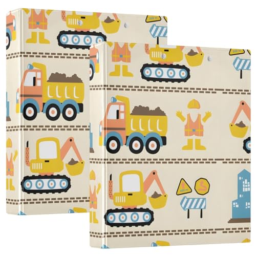 Funny Trucks Notizbuch, Beige, 2 Stück, 3,8 cm, Klemmbrett von Joitme