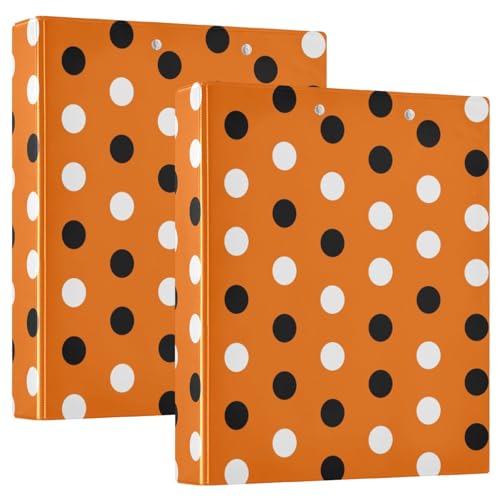 Halloween Polka Dot 3-Ring-Notizbuch, großer Ordner, 1 Packung 3-Ringbuch mit Klemmbrett von Joitme