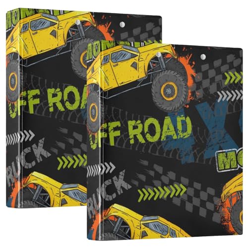 Off-Road-Truck-Notizbuch, schwarz, 3 Ringe, 1 Packung Rezeptbuch, Organizer, großes Drei-Ringbuch von Joitme