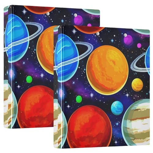 Personalisierte Weltraumplaneten, 3,8 cm, 3-Ringbücher für 200 Blatt, Notizbuch, runder Ring, Rezeptbuch, 31,5 x 27 x 6 cm, 2 Stück Personalisierte Weltraumplaneten, 3,8 cm, 3-Ringbücher für 200 Blatt, Notizbuch, runder Ring, Rezeptbuch, 31,5 x 27 x 6 cm, 2 Stück von Joitme