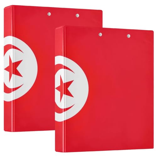 Rezeptbuch mit Tunesien-Flagge, großes 3-Ringbuch, 1 Packung Kunststoff-3-Ringbuch von Joitme