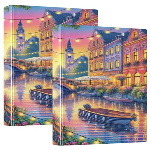 Romantischer Kanalrosa 3-Ringordner, 1 Packung Rund-Ringbinder, Klemmbrettbinder von Joitme