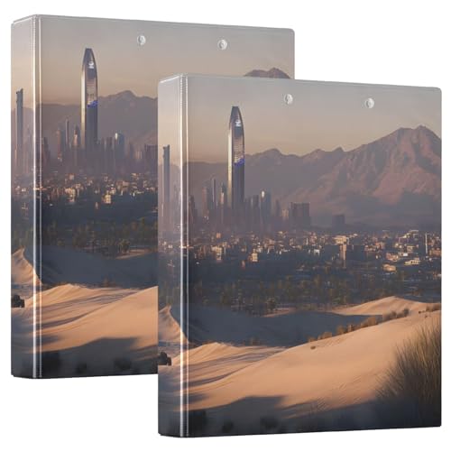 Saudi-Arabische Skyline-Notizbuch, 2 Stück, Rezept-Organizer, großes 3-Ringbuch von Joitme