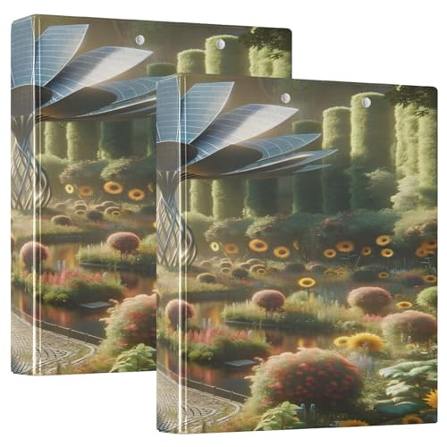 Solar Garden Green Binder Ring, 1 Packung Ordner, 3-Ringbuch mit Klemmbrett von Joitme